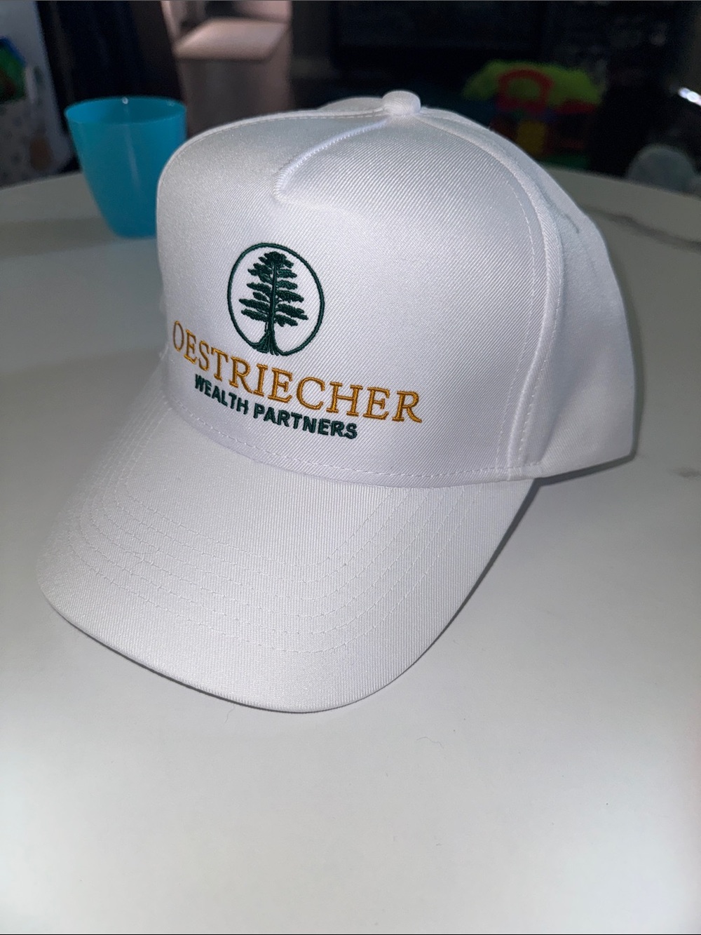 White Embroidered Baseball Cap
